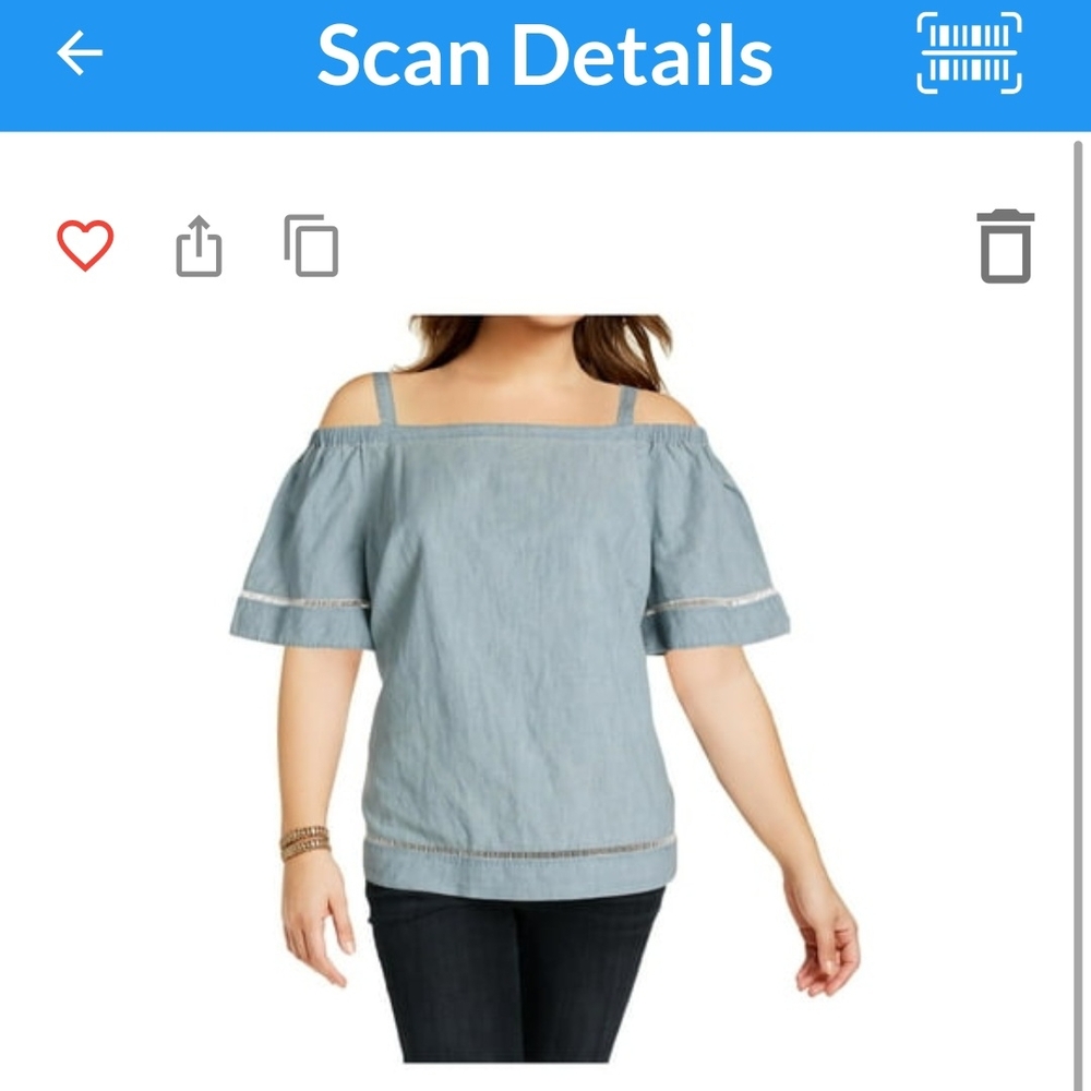 Women's Off-Shoulder Blue Top